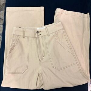 AERE size 8Women's Beige wide Leg pants
